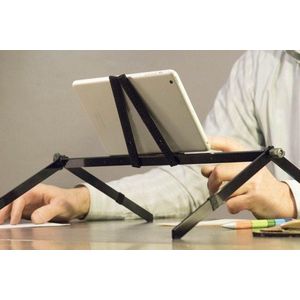 Opvouwbare steun voor laptop/tablet voor in bed Plygo: Zwart