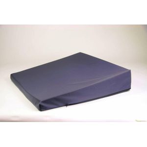 Wigkussen traagschuim visco : 40 x 40 x 8 tot 2 cm met PU 210 hoes