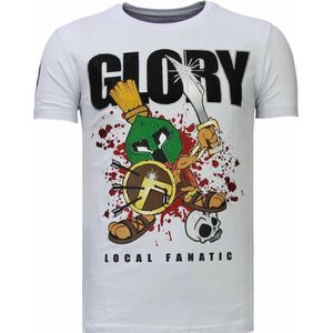 Glory Martial - Rhinestone T-shirt - Wit
