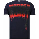 Hunter Duck - Rhinestone T-shirt - Navy