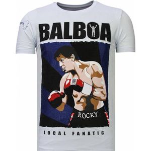 Balboa - Rhinestone T-shirt - Wit