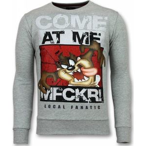 MFCKR Trui - Cartoon Heren Sweater - Truien Mannen - Grijs