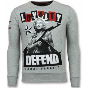 Marilyn Trui - Monroe Heren Sweater - Truien Mannen - Grijs