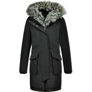 Gentile Bellini - Lange Parka Jas - Zwart - 65% Katoen 35% Polyester