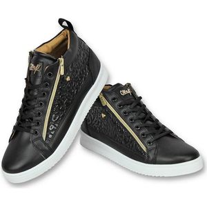 Cash Money  Croc Black Gold  Sneakers  heren Zwart