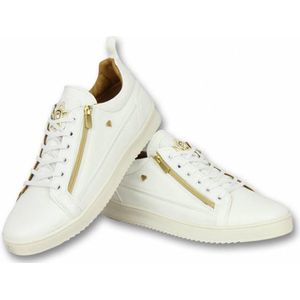 Heren Schoenen - Heren Sneaker Bee White Gold - CMS97 - Wit