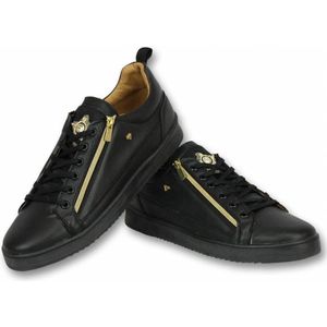 Schoenen Heren Online - Mannen Sneaker Luxury Black White - CMS72 - Zwart