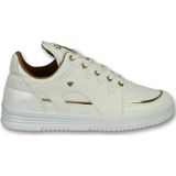 Heren Sneakers Hoog - Mannen Schoenen Luxury White Black - CMS71 - Wit