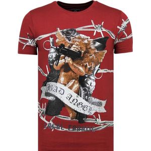 Bad Angel - Funny T shirt Heren - 6318B - Bordeaux