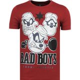 Bad Angel - Funny T shirt Heren - 6318B - Bordeaux