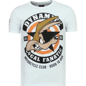 Dynamite Coyote - Leuke T shirt Heren - 6320W - Wit