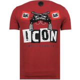 Hero Mask - Zomer T shirt Heren - 6323B - Bordeaux