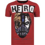 Hero Mask - Zomer T shirt Heren - 6323B - Bordeaux