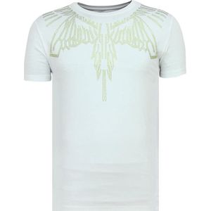 Eagle Glitter - Strakke T shirt Heren - 6359W - Wit