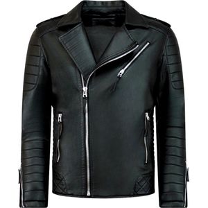 Imitatieleren Jas - Motor Jack - Zwart - 100% Polyester