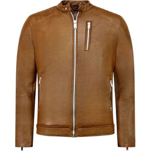 Local Fanatic - ZMG-8091 - Nep Leren Jas - Zwart - Motor Jack