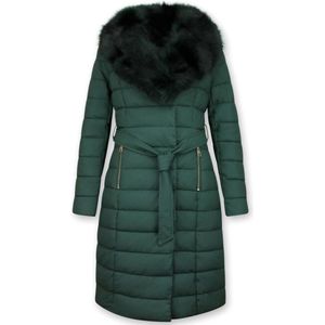 Gentile Bellini - Lange Winterjas - Zwart - Polyester - Slim Fit