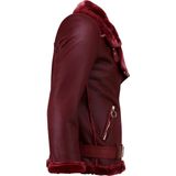 Imitatielammy Coat - Dames - Bordeaux - 100% Polyester - Warm Model