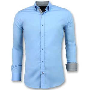 Gentile Bellini - Slim Fit Overhemd - Licht Blauw - Lange Mouwen