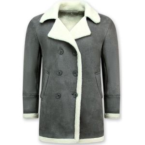 Imitatie Bontjas Lang - Lammy Coat - Grijs