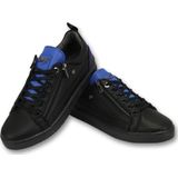 Heren Sneakers - Maximus Black Blue - CMS97 - Zwart/Blauw
