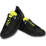 Heren Sneakers - Maximus Black Yellow - CMS97 - Zwart