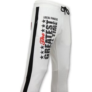 Exclusieve Sweatpants Heren - Muhammad Ali Trainingsbroek - Wit