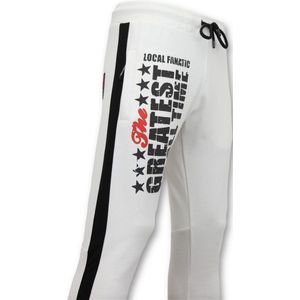 Exclusieve Sweatpants Heren - Muhammad Ali Trainingsbroek - Wit