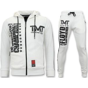 Local Fanatic - TMT Floyd Mayweather Set - Joggingpak - Wit - Katoen/Polyester