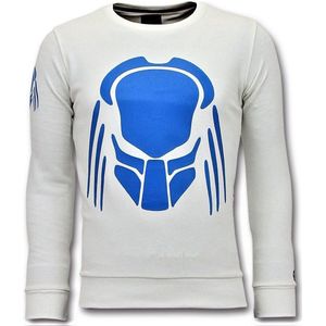 Sweater Heren - Predator Neon Print - Wit