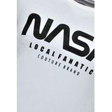 T-shirt Heren met Opdruk - Nasa American Flag Shirt - Wit