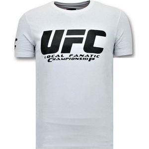 Heren T shirts met Print - UFC Championship Basic - Wit