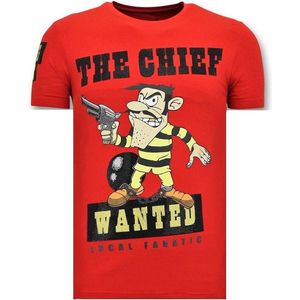 Exclusieve T-Shirt Heren - The Chief Wanted - Rood
