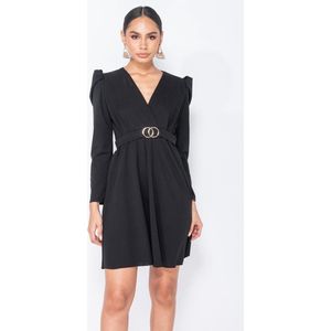 Little Black Dress - Wrap Front - Zwart - Viscose/Polyester