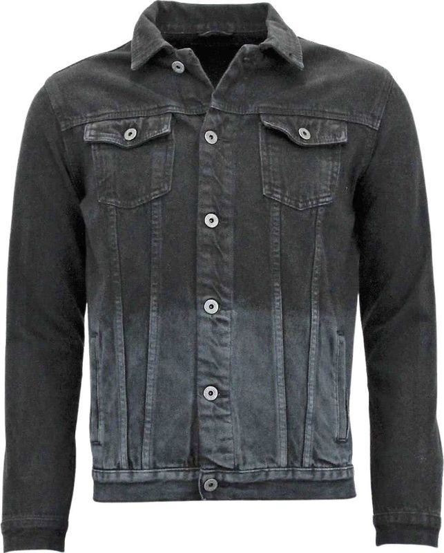 Enos - J-990 - Spijkerjack - Zwart - 100% Katoen