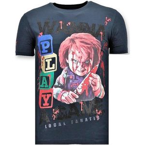 Luxe Heren T-shirt - Chucky Childs Play - Navy