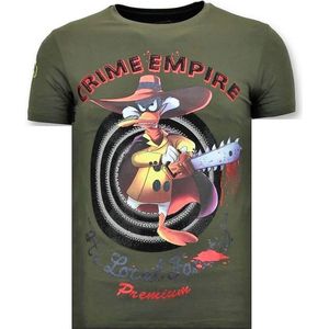 Stoere Heren T-shirt - Crime Empire - Groen