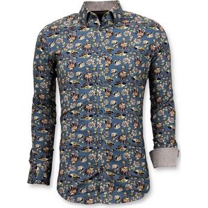 Gentile Bellini - Luxe Italiaanse Heren Overhemd - Digitale Print - Katoen