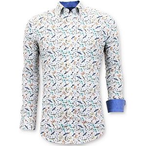 Tony Backer - Luxe Heren Overhemden - Digitale Print - Katoen - Slim Fit