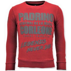 Stoere Trui Mannen - Padrino Corleone - Rood