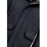 Korte Heren Winterjas - Met Faux Bontkraag - Zwart