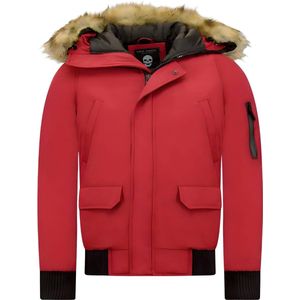 Enos - Korte Winterjas - Rood - 65% Katoen 35% Polyester
