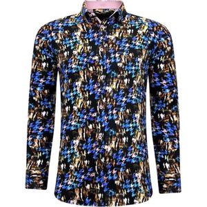 Tony Backer - Luxe Gekleurde Heren Overhemd - Roze - Slim Fit - Lange Mouwen