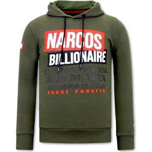 Hoodie Heren Print - Loaded Gun - Groen