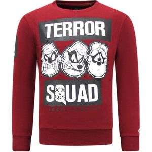 Heren Sweater met Print - Terror Beagle Boys - Bordeau