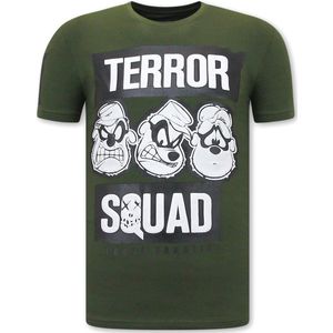 T-shirt Heren met Opdruk - Beagle Boys Squad - Groen