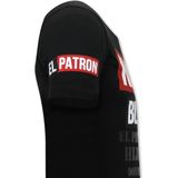 Luxe Heren T-shirt - Joaquin Guzman El Chapo - Wit