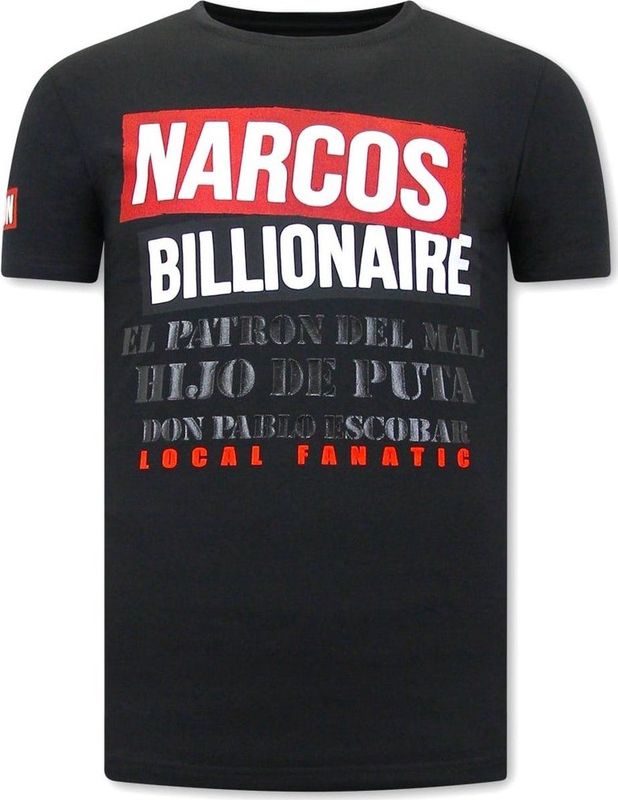 Luxe Heren T-shirt - Joaquin Guzman El Chapo - Wit