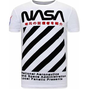 Stoere Nasa Shirt Heren - Wit