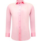 Tony Backer - 3071NW - Satijn Hemd - Roze - Slim Fit